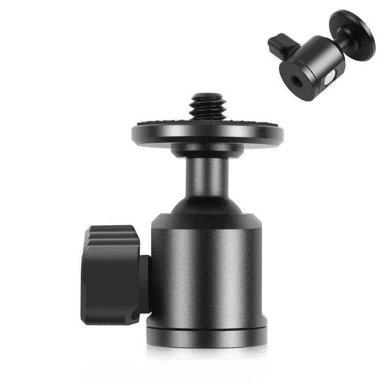 PULUZ 1/4インチ 内ネジ メタルトライポッドボールヘッドアダプター ノブロック付き, 1/4インチ内ネジ