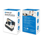 PULUZ 磁気ラベリアワイヤレスマイク 充電ケース付き、8ピン RX レシーバーと 2 TX マイク、8ピン 2 TX + 1 RX、充電ケース付き