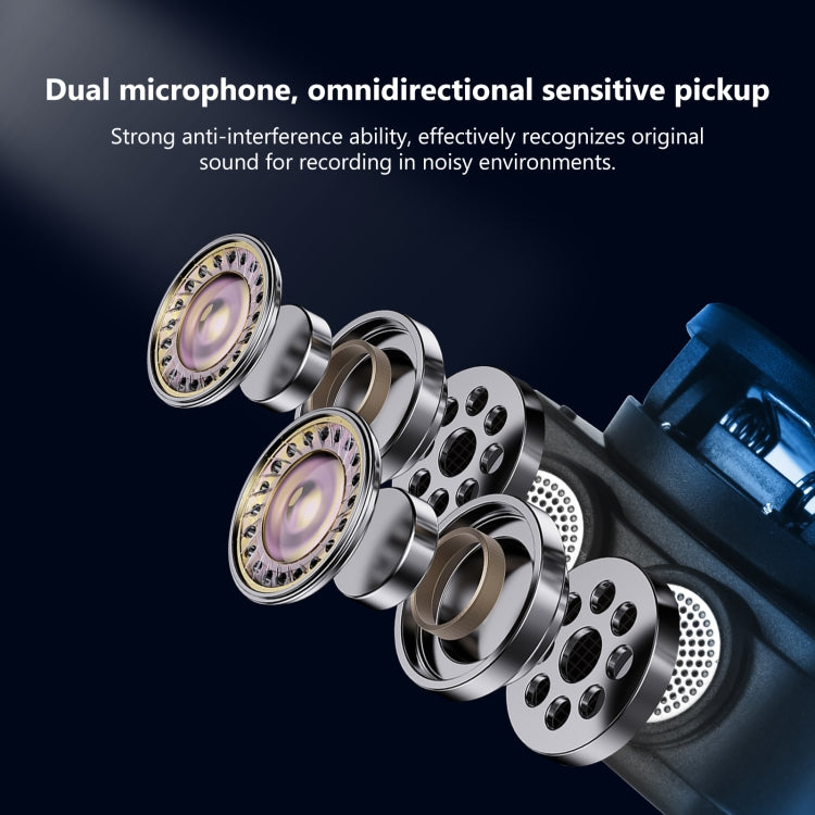 PULUZ 磁気ラベリアワイヤレスマイク 充電ケース付き、8ピン RX レシーバーと 2 TX マイク、8ピン 2 TX + 1 RX、充電ケース付き