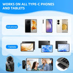 PULUZ 4送信機 + 1受信機ワイヤレスラベリアマイク、Type-C 4送信機 + 1受信機