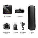 PULUZ 4送信機 + 1受信機ワイヤレスラベリアマイク、Type-C 4送信機 + 1受信機