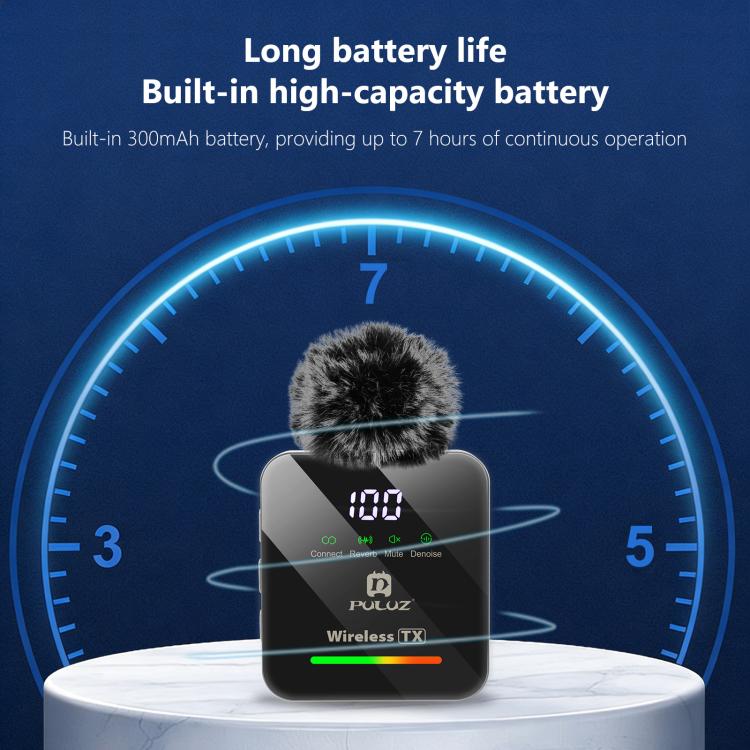 PULUZ 4送信機 + 1受信機ワイヤレスラベリアマイク、Type-C 4送信機 + 1受信機