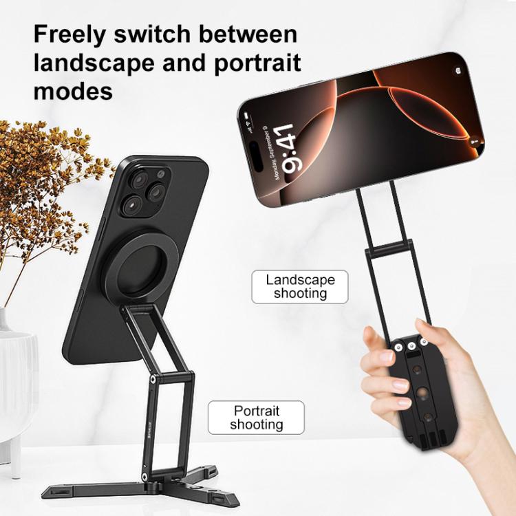 MagSafe Desktop Live Streaming Magnetic Foldable Phone Holder Bracket, Live Streaming Bracket