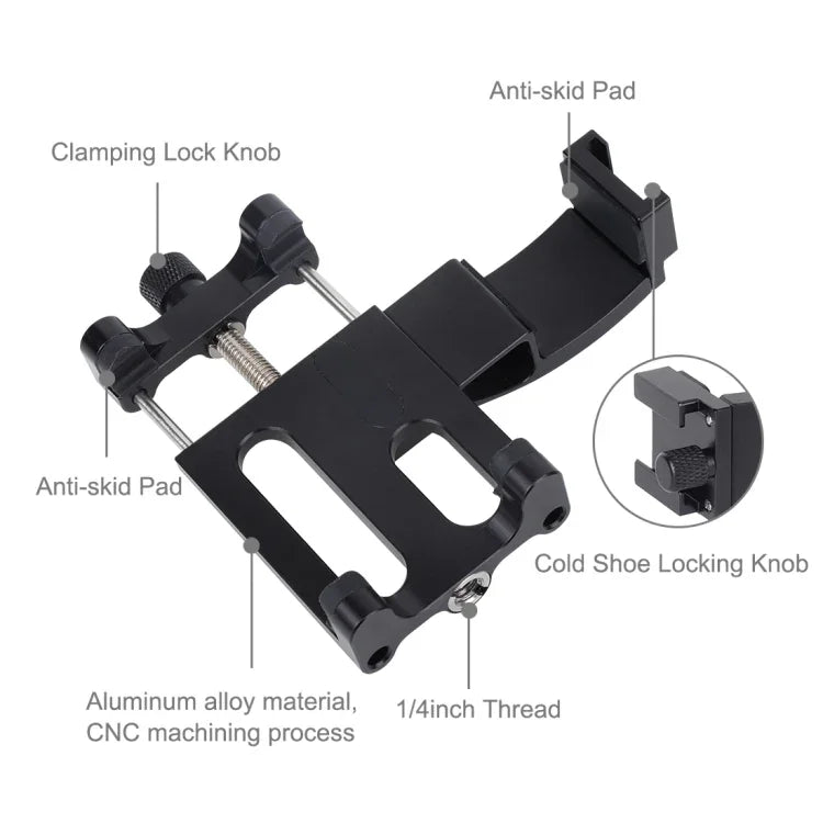PULUZ 多機能アルミ合金スマートフォン固定クランプ 拡張ホルダーマウントブラケット DJI OSMO Pocket / Pocket 2用、固定クランプ
