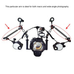 PULUZ 9インチ 23cm 長さ 20.8mm 直径 デュアルボール カーボンファイバー フローティングアーム, ボール直径: 25mm, 9インチ ブラック