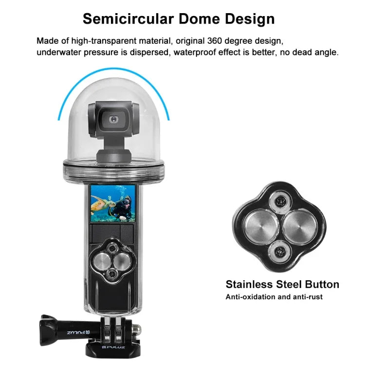 PULUZ 60m水中防水ハウジング ダイビングケースカバー DJI Osmo Pocket用