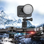 PULUZ ハウジングシェル CNCアルミ合金保護ケージ 保険フレーム＆52mm UVレンズ付き GoPro HERO8 Black用、フレーム付きHERO8 Black用