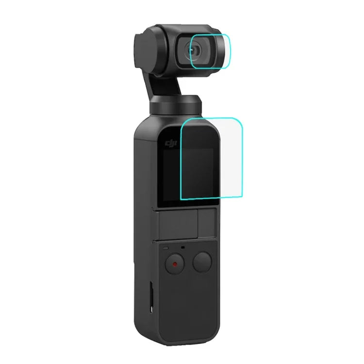PULUZ 9H 2.5D HD 強化ガラスレンズプロテクター＋スクリーンフィルム DJI OSMO Pocketジンバル用、DJI OSMO Pocket用