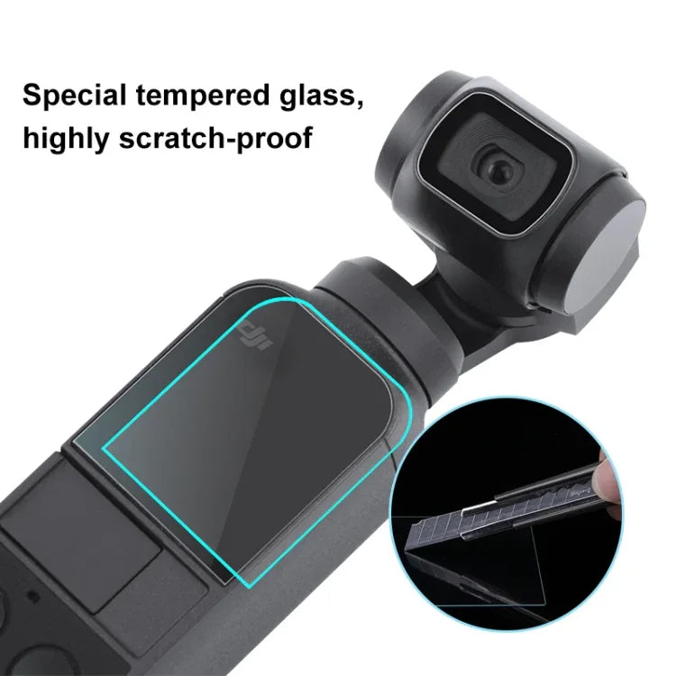 PULUZ 9H 2.5D HD 強化ガラスレンズプロテクター＋スクリーンフィルム DJI OSMO Pocketジンバル用、DJI OSMO Pocket用