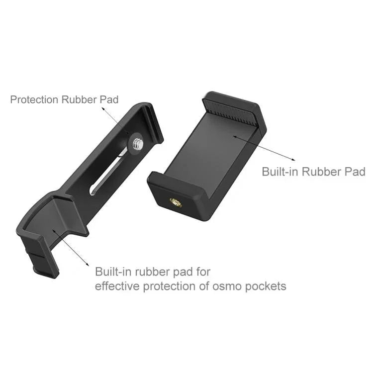 PULUZ DJI OSMO Pocket / Pocket 2用 スマートフォン固定クランプ 1/4インチ ホルダーマウントブラケット、クランプ