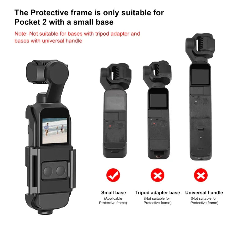 PULUZ DJI OSMO Pocket / Pocket 2用 ハウジングシェル保護カバーブラケットフレーム, DJI OSMO Pocket用