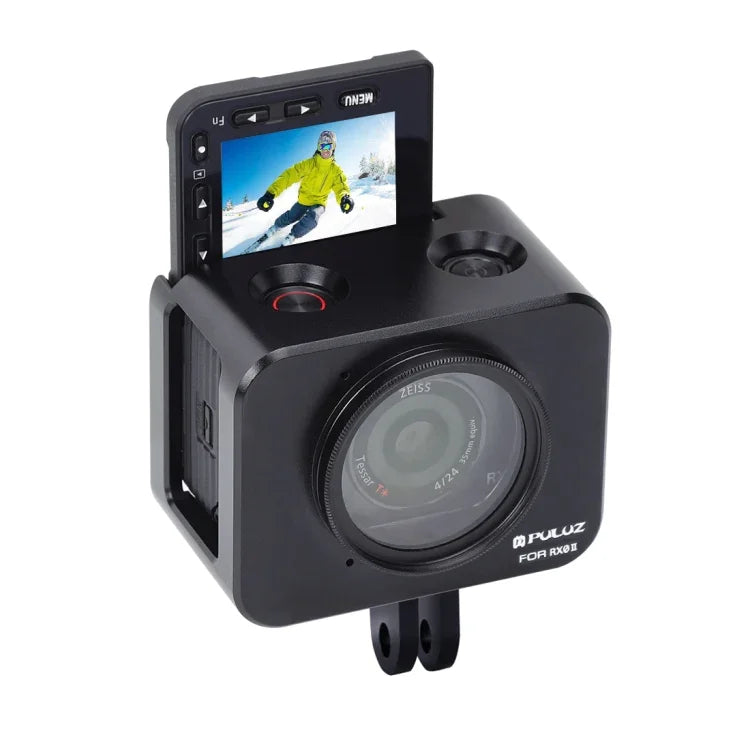 PULUZ アルミ合金保護ケージ + 37mm UVフィルター + レンズサンシェード ネジとドライバー付き Sony RX0 / RX0 II用, Sony RX0 II用