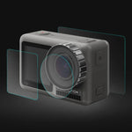 PULUZ レンズ + 前後LCDディスプレイ 9H 2.5D 強化ガラスフィルム DJI Osmo Action用, DJI Osmo Action用