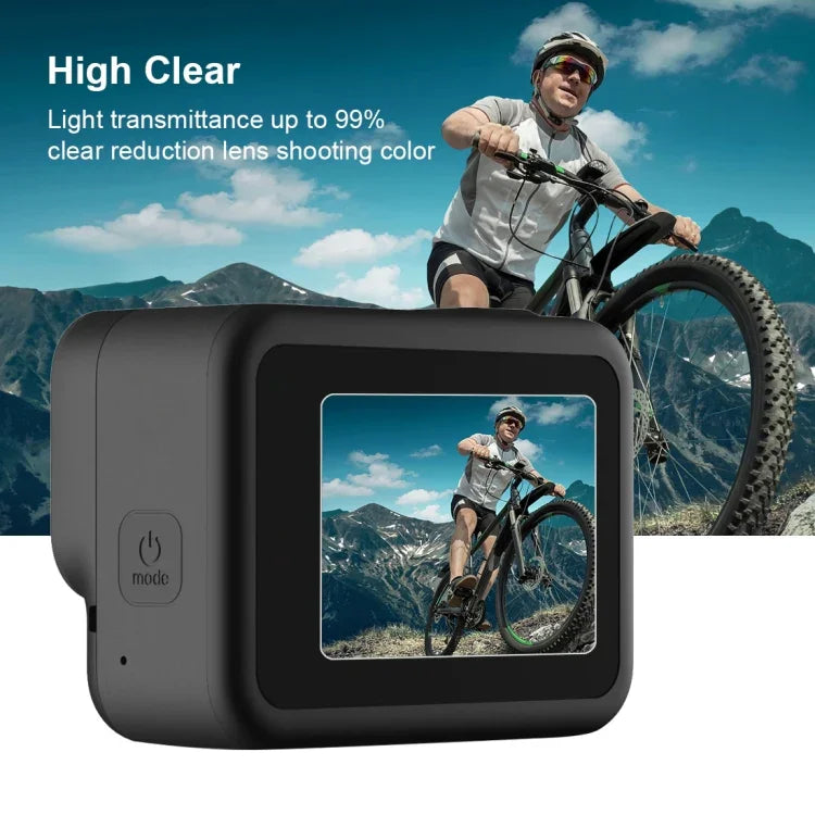 PULUZ GoPro HERO8 Black用レンズ＋LCDディスプレイ 9H 2.5D 強化ガラスフィルム、GoPro HERO8 Black用