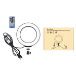PULUZ 6.2インチ 16cm USB RGBW 調光可能 LEDリング ライブ配信・写真・動画用ライト 冷却シュー三脚ボールヘッド＆リモコン付き、6.2インチ RGBW / リモコン