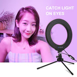 PULUZ 6.2インチ 16cm USB RGBW 調光可能 LEDリング ライブ配信・写真・動画用ライト 冷却シュー三脚ボールヘッド＆リモコン付き、6.2インチ RGBW / リモコン