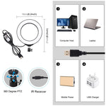 PULUZ 6.2インチ 16cm USB RGBW 調光可能 LEDリング ライブ配信・写真・動画用ライト 冷却シュー三脚ボールヘッド＆リモコン付き、6.2インチ RGBW / リモコン