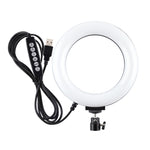 PULUZ 6.2インチ 16cm USB 10モード 8色 RGBW 調光可能 LEDリング ライブ配信・写真・動画用ライト 三脚ボールヘッド付き、6.2インチ RGBW
