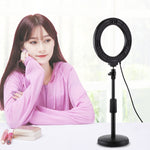 PULUZ 6.2インチ 16cm USB 10モード 8色 RGBW 調光可能 LEDリング ライブ配信・写真・動画用ライト 三脚ボールヘッド付き、6.2インチ RGBW
