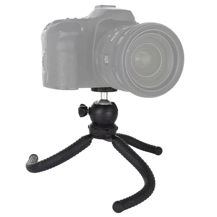 PULUZ ミニオクトパスフレキシブル三脚ホルダー ボールヘッド付き 一眼レフカメラ、GoPro、携帯電話用 サイズ：25cmx4.5cm、25cm三脚