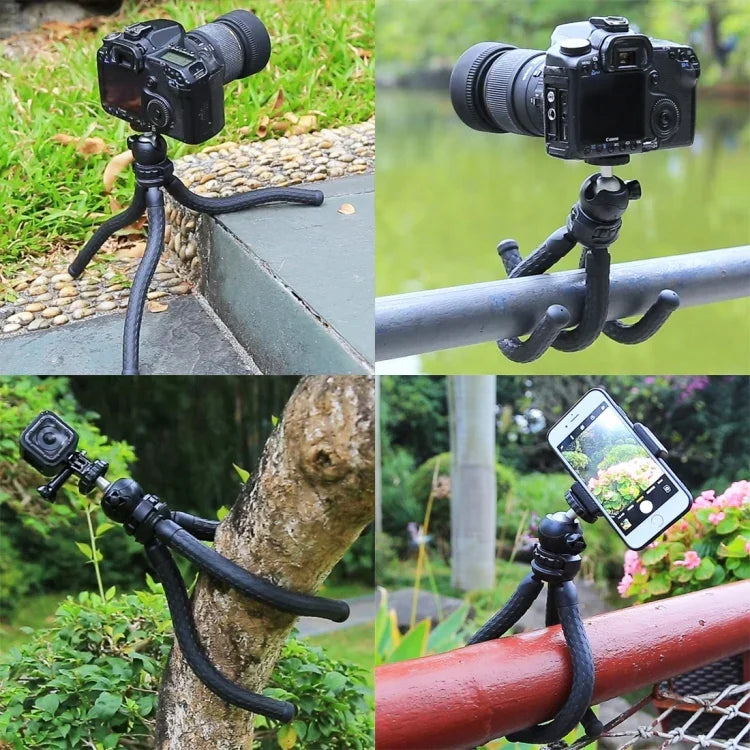 PULUZ ミニオクトパスフレキシブル三脚ホルダー ボールヘッド付き 一眼レフカメラ、GoPro、携帯電話用 サイズ：30cmx5cm、30cm三脚