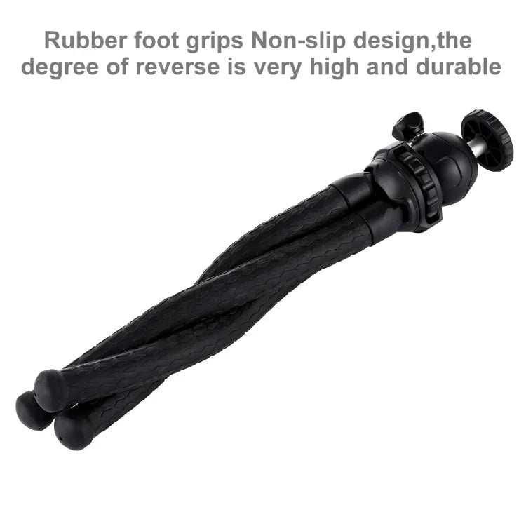 PULUZ ミニオクトパスフレキシブル三脚ホルダー ボールヘッド付き 一眼レフカメラ、GoPro、携帯電話用 サイズ：30cmx5cm、30cm三脚
