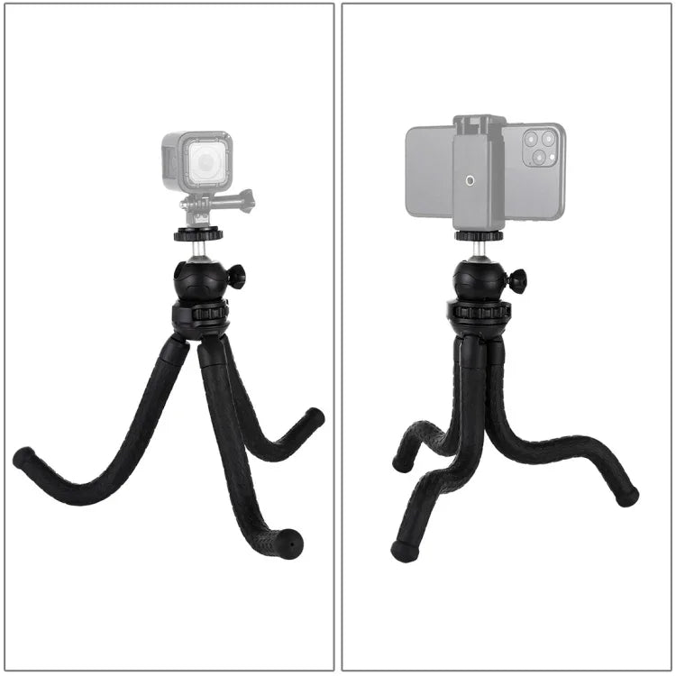 PULUZ ミニオクトパスフレキシブル三脚ホルダー ボールヘッド付き 一眼レフカメラ、GoPro、携帯電話用 サイズ：30cmx5cm、30cm三脚