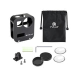 PULUZ GoPro Max用ハウジングシェル CNCアルミ合金保護ケージ、アルミ合金ケージ