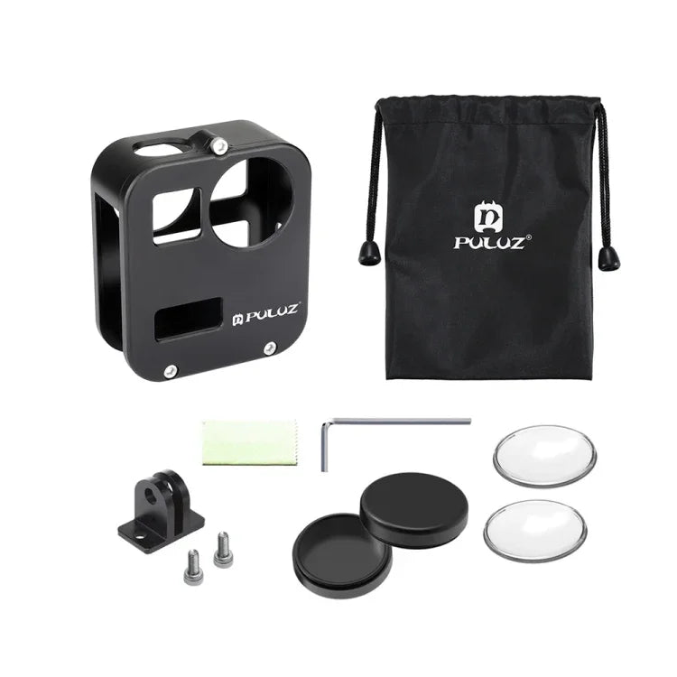 PULUZ GoPro Max用ハウジングシェル CNCアルミ合金保護ケージ、アルミ合金ケージ