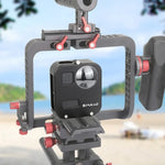 PULUZ GoPro Max用ハウジングシェル CNCアルミ合金保護ケージ、アルミ合金ケージ