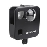 PULUZ GoPro Fusion用ハウジングシェル CNCアルミ合金保護ケージ 基本マウント＆レンズキャップ付き、GoPro Fusion用
