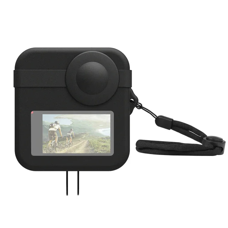 PULUZ GoPro Max用デュアルレンズキャップケース＋本体シリコン保護ケース、シリコンケース