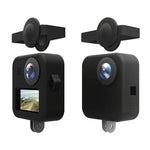 PULUZ GoPro Max用デュアルレンズキャップケース＋本体シリコン保護ケース、シリコンケース