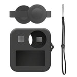 PULUZ GoPro Max用デュアルレンズキャップケース＋本体シリコン保護ケース、シリコンケース