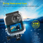 PULUZ 45m防水ダイビングハウジングケース GoPro MAX用、バックル付き基本マウント＆ネジ、防水ケース