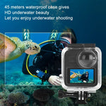 PULUZ 45m防水ダイビングハウジングケース GoPro MAX用、バックル付き基本マウント＆ネジ、防水ケース