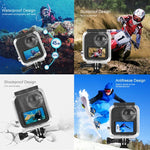 PULUZ 45m防水ダイビングハウジングケース GoPro MAX用、バックル付き基本マウント＆ネジ、防水ケース