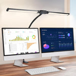 PULUZ グースネックチューブLED補助光 ダブルヘッドクリップデスクランプ