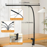 PULUZ グースネックチューブLED補助光 ダブルヘッドクリップデスクランプ