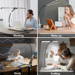 PULUZ グースネックチューブLED補助光 ダブルヘッドクリップデスクランプ