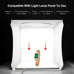 PULUZ 30cm 折りたたみ式ポータブルリングライトボード フォトライティングスタジオ撮影テントボックスキット 6色背景布付き（ブラック、ホワイト、イエロー、レッド、グリーン、ブルー）、展開サイズ：31cm x 31cm x 32cm、30cmボックス
