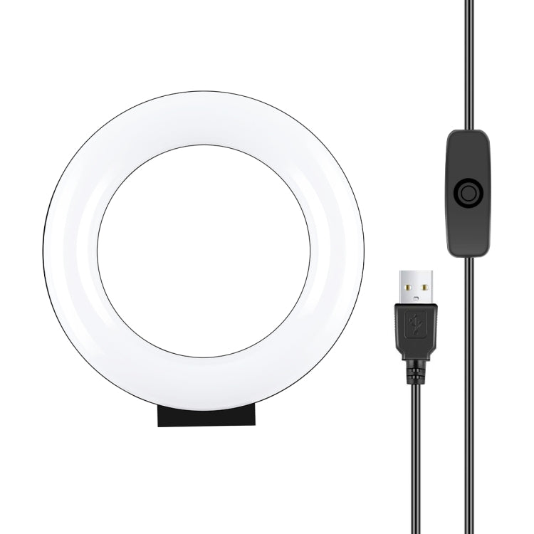 PULUZ 4.7インチ 12cm 曲面 USB ホワイトライト LED リング 自撮り 美容 Vlog 写真撮影 ビデオライト、4.7インチ