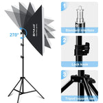 PULUZ 50x70cm スタジオソフトボックス + 2m三脚マウント + 単体220V E27 30W 5700K 白色LED電球 写真撮影キット, 単体電球 EUプラグ, 単体電球 USプラグ