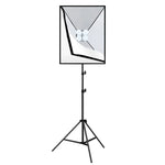 PULUZ 50x70cm スタジオソフトボックス + 2m三脚マウント + 4個 220V E27 20W 5700K 白色LED電球 写真照明キット, 4個電球 EUプラグ, 4個電球 USプラグ