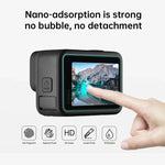 PULUZ GoPro HERO12 Black /11 Black /10 Black /9 Black用レンズ＋LCDディスプレイ 9H 2.5D 強化ガラスフィルム, GoPro HERO9 Black用