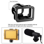 PULUZ GoPro HERO13 Black /12 Black /11 Black /10 Black /9 Black用厚手ハウジングシェル CNCアルミ合金保護ケージ 保険フレーム＆52mm UVレンズ付き、GoPro HERO9 Black用厚手