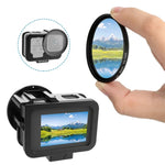GoPro HERO13 Black /12 Black /11 Black /10 Black /9 Black用PULUZ薄型ハウジングシェル CNCアルミ合金保護ケージ 保険フレーム＆52mm UVレンズ付き、GoPro HERO9 Black用薄型