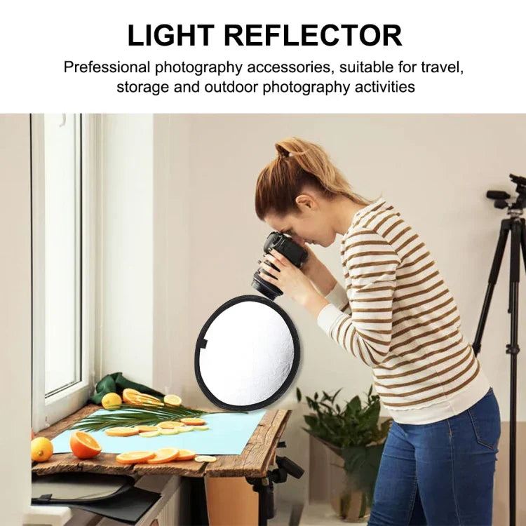 PULUZ 30cm 2-in-1 シルバー／ゴールド 折りたたみ式フォトスタジオリフレクターボード, 30cmリフレクター