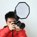 PULUZ 20cm オクタングルスタイル 折りたたみ式ソフトフラッシュライトディフューザー ソフトボックス、20cm オクタングル