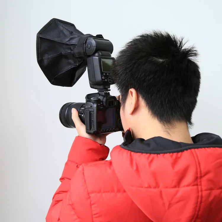 PULUZ 20cm オクタングルスタイル 折りたたみ式ソフトフラッシュライトディフューザー ソフトボックス、20cm オクタングル